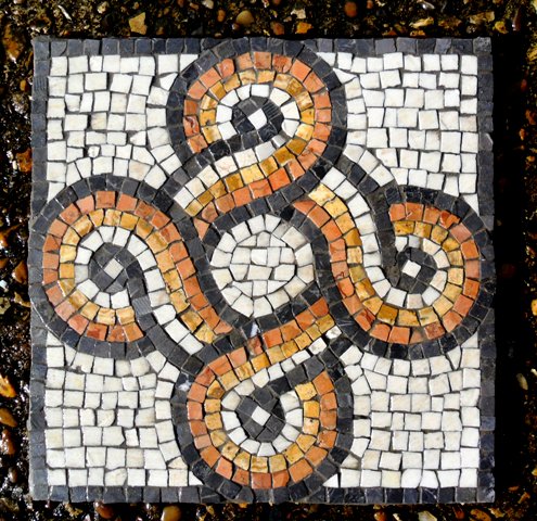 Loop motif 300mm x 300mm, marble copy taken from Late Roman original found in Jordan.