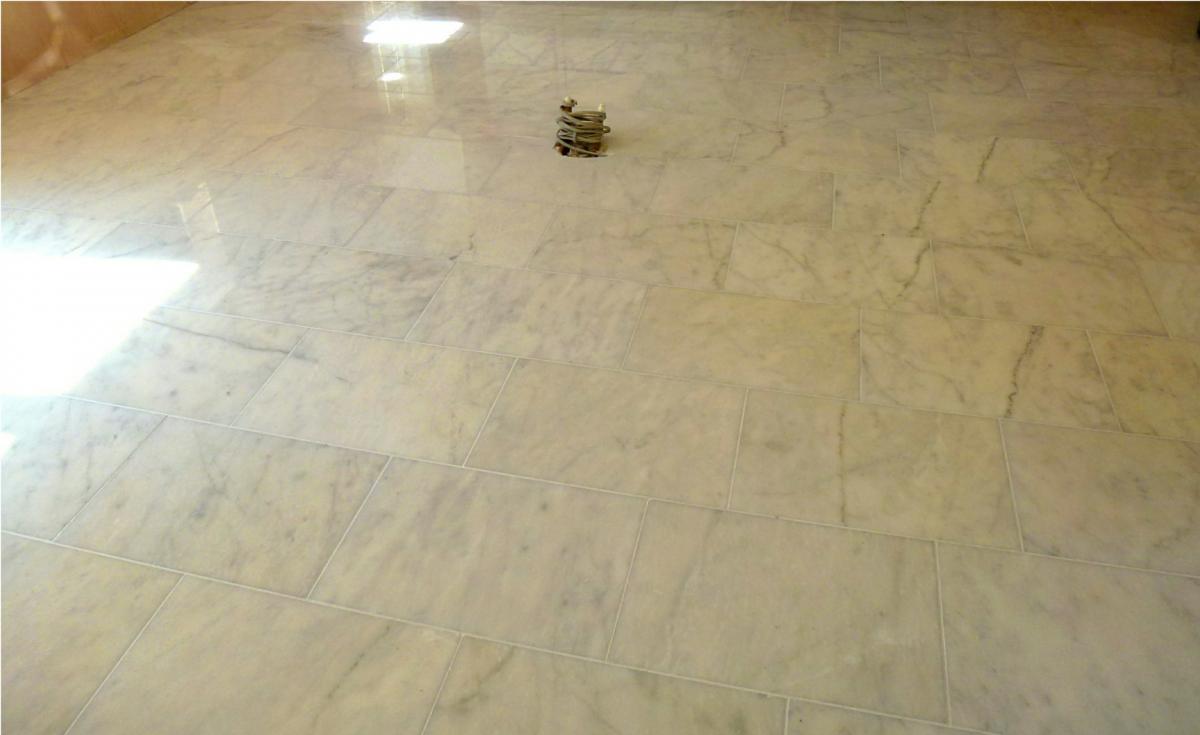 Polished Ibiza marble tiles