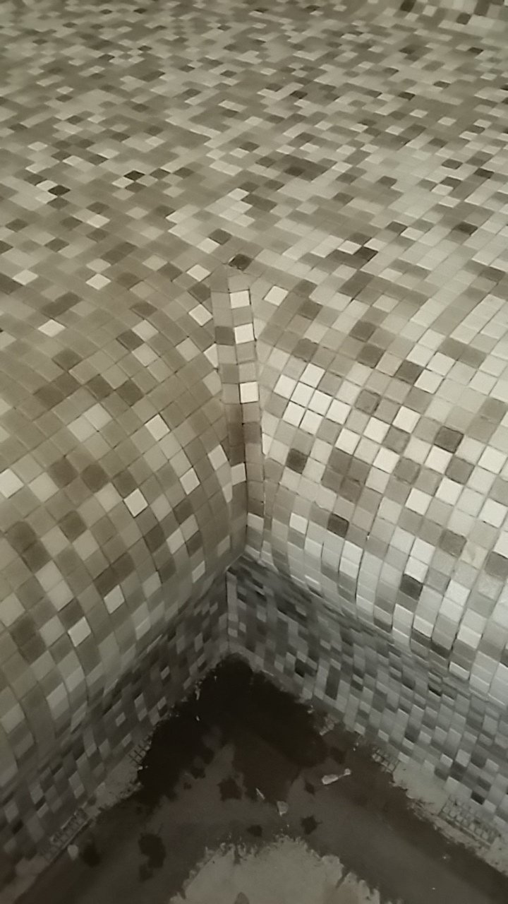 Steam room-Bisazza 10mm paper-faced mosaic