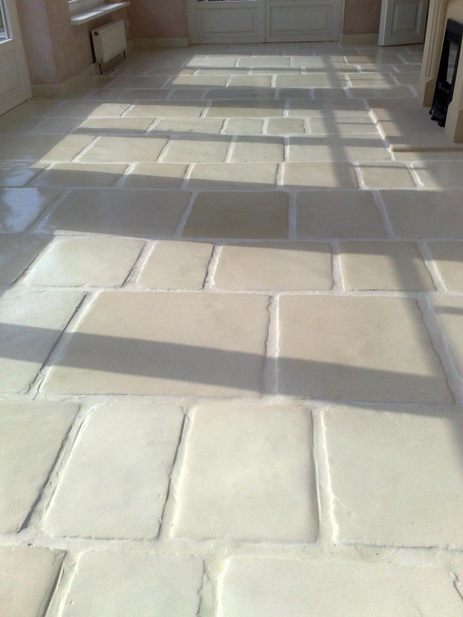 Random length limestone flagstones