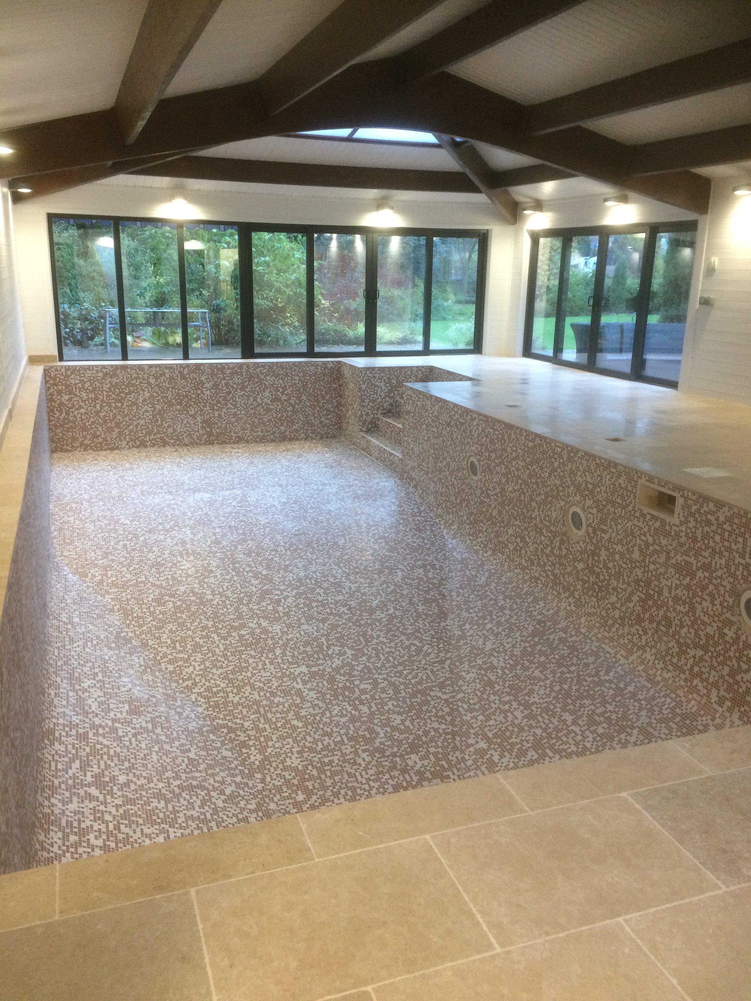 Stone + mosaic pool