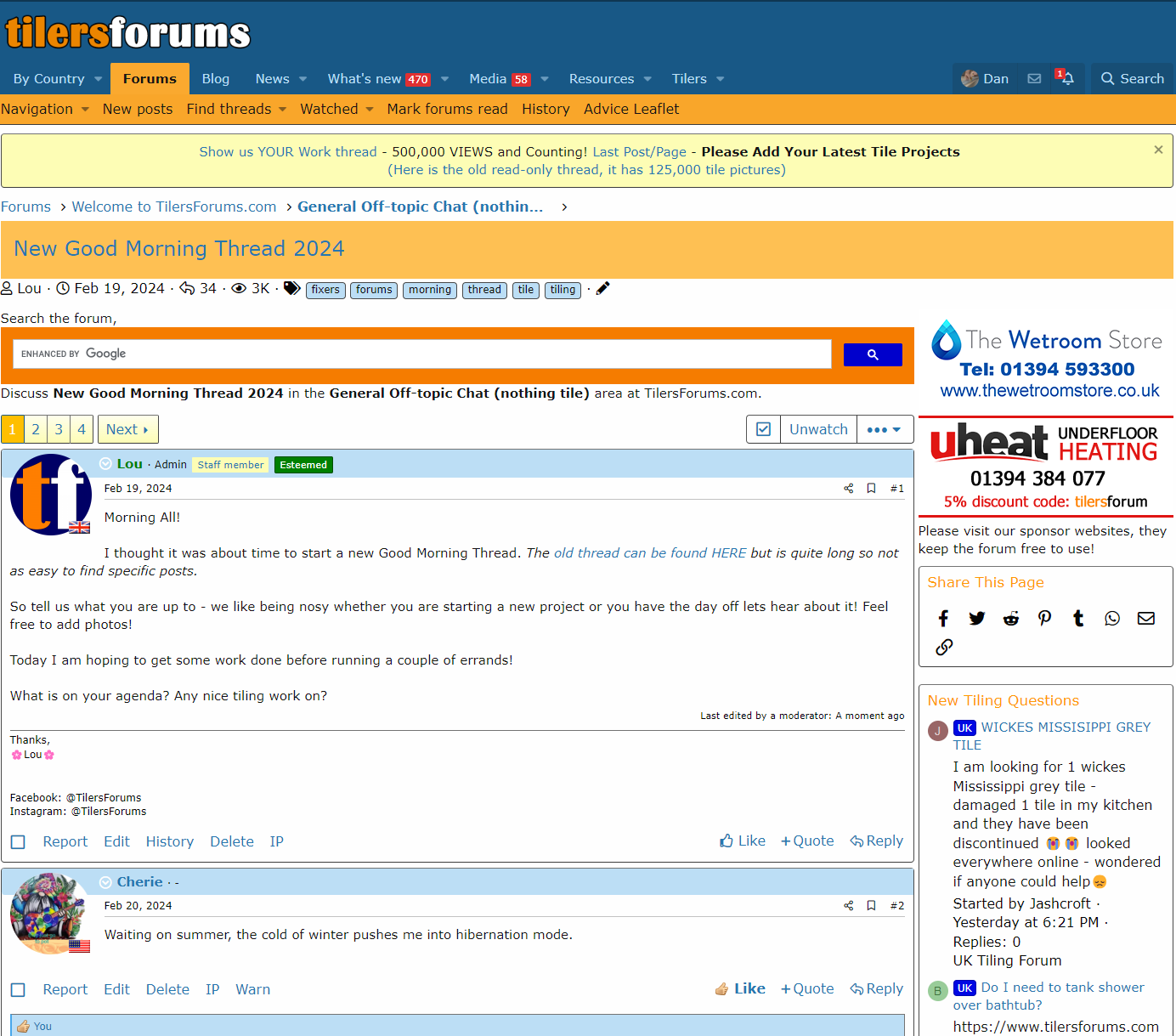 tilersforums morningthread